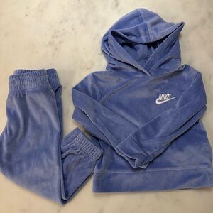 Nike blue velour track set